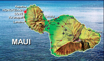 Honokeana Cove Weather - Maui map